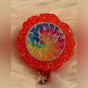 Hand crafted badge reel with alligator clip